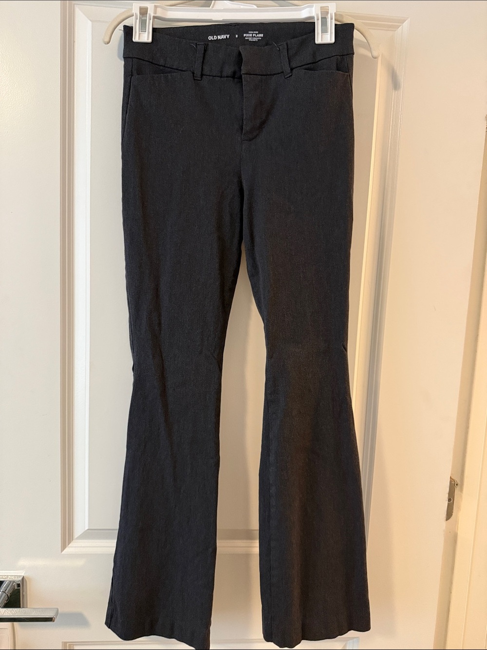 Old Navy Charcoal Pixie Flare High-Rise Pants